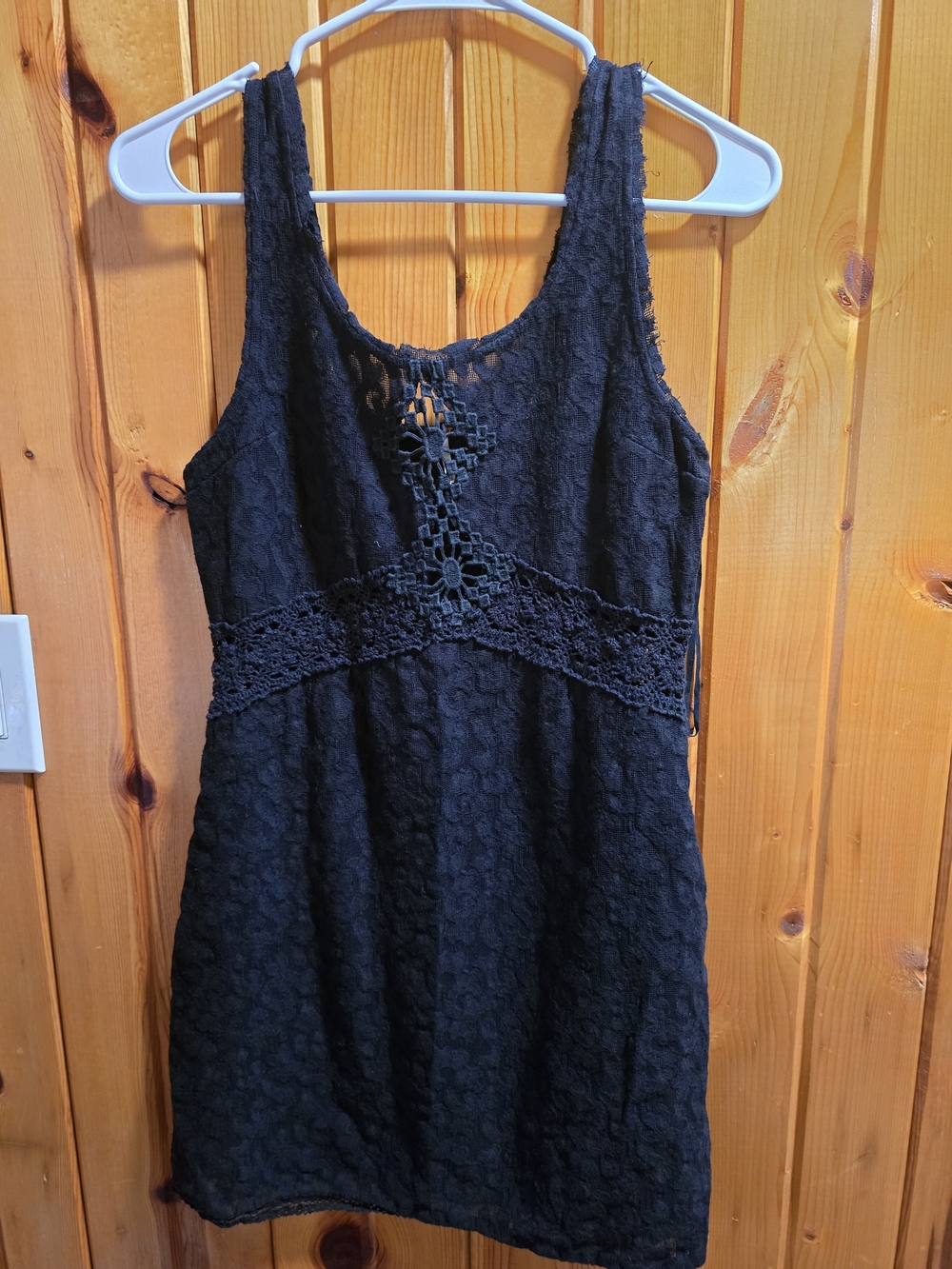 Free People Black Lace Mini Dress
